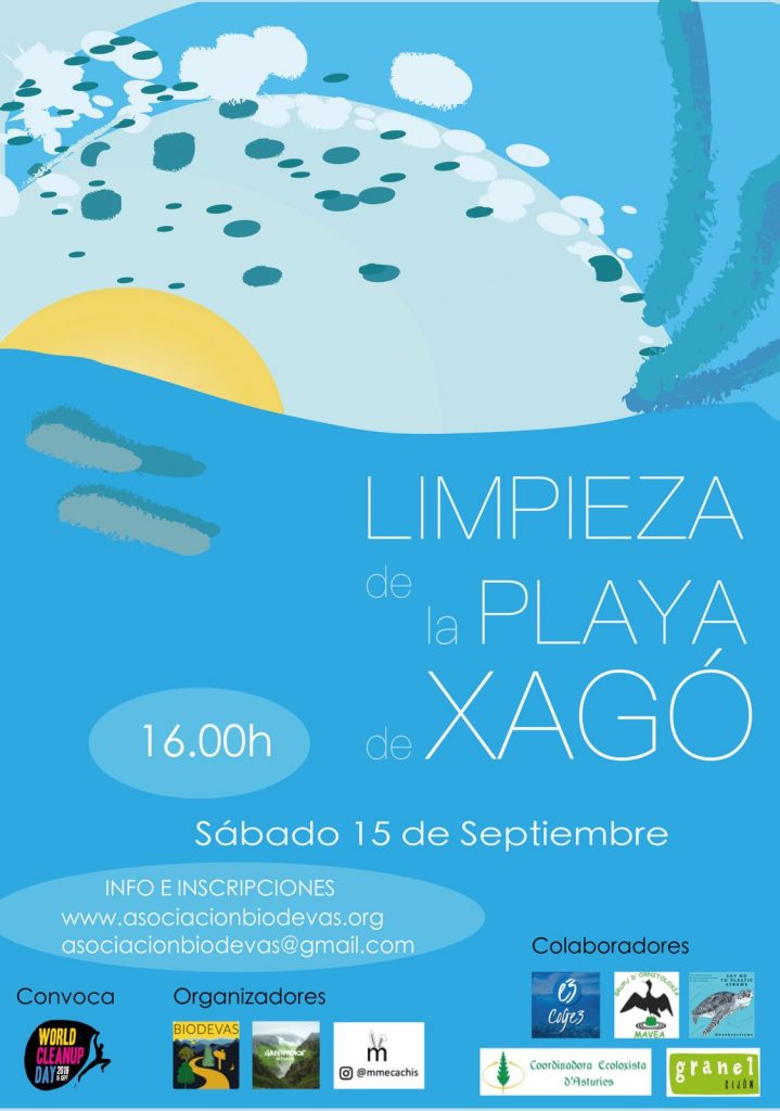 LIMPIEZA PLAYA DE XAGÓ – 15.9.2018 – 16h