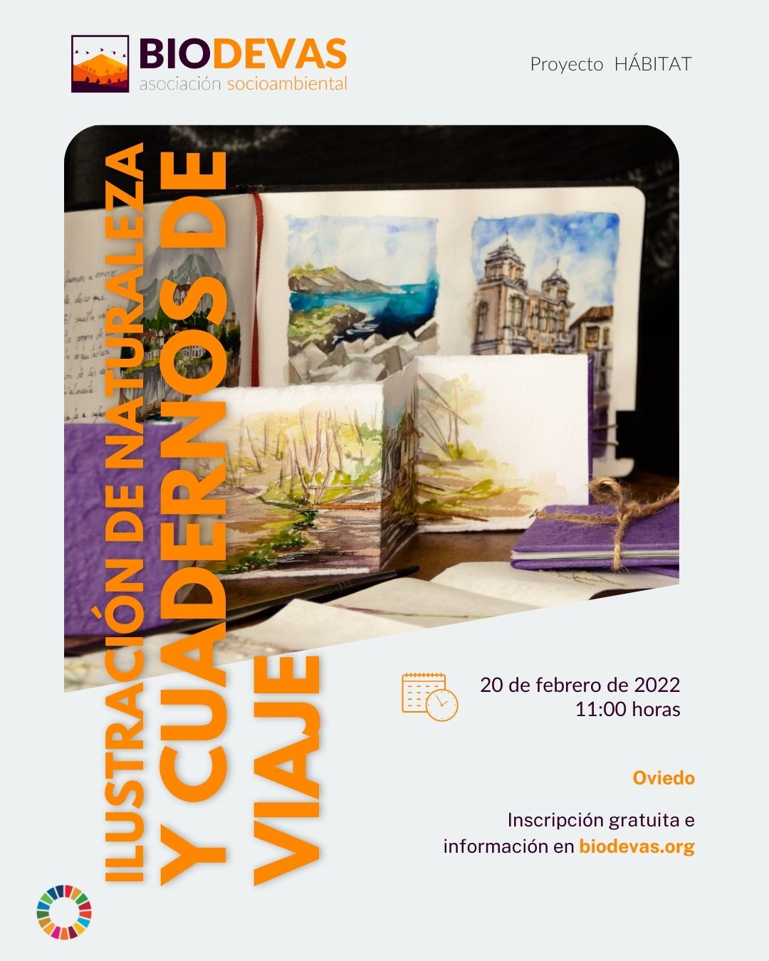 Taller Ilustración de naturaleza y cuadernos de viaje