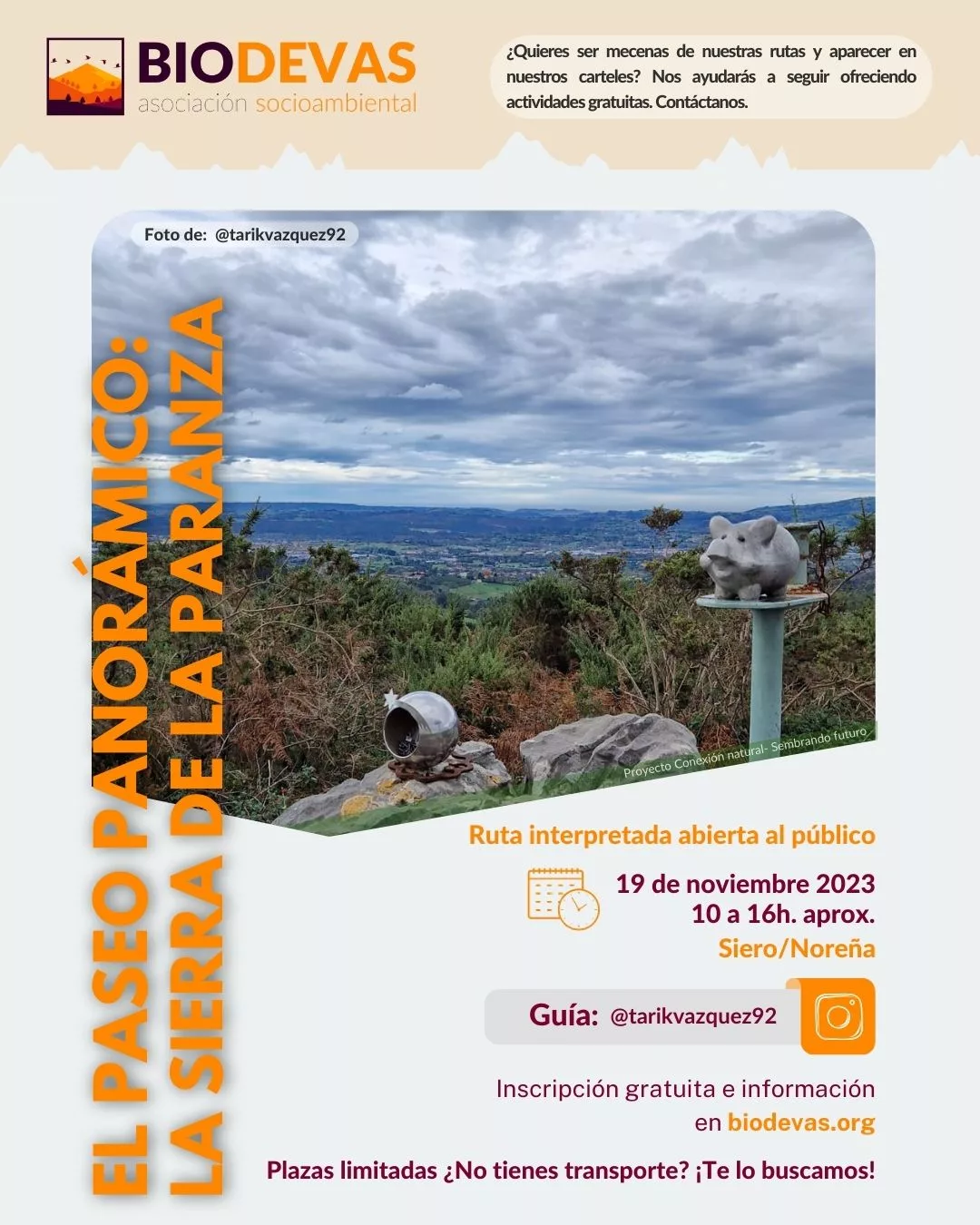 El paseo panorámico: La sierra de La Paranza.