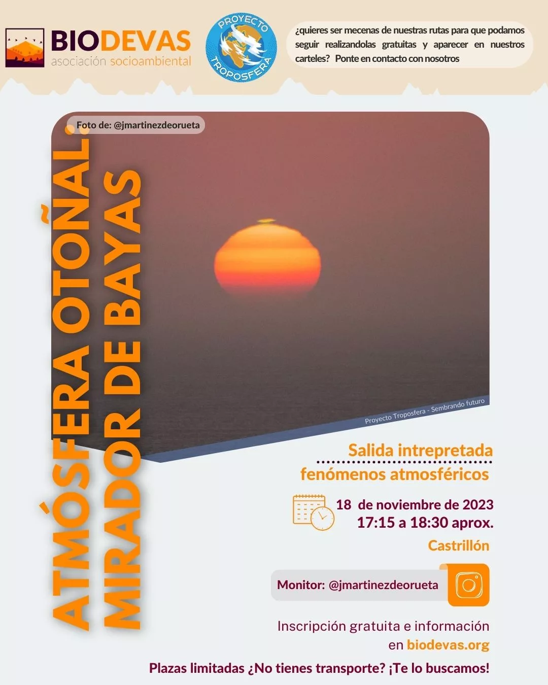 Atmósfera otoñal, el mirador de Bayas.