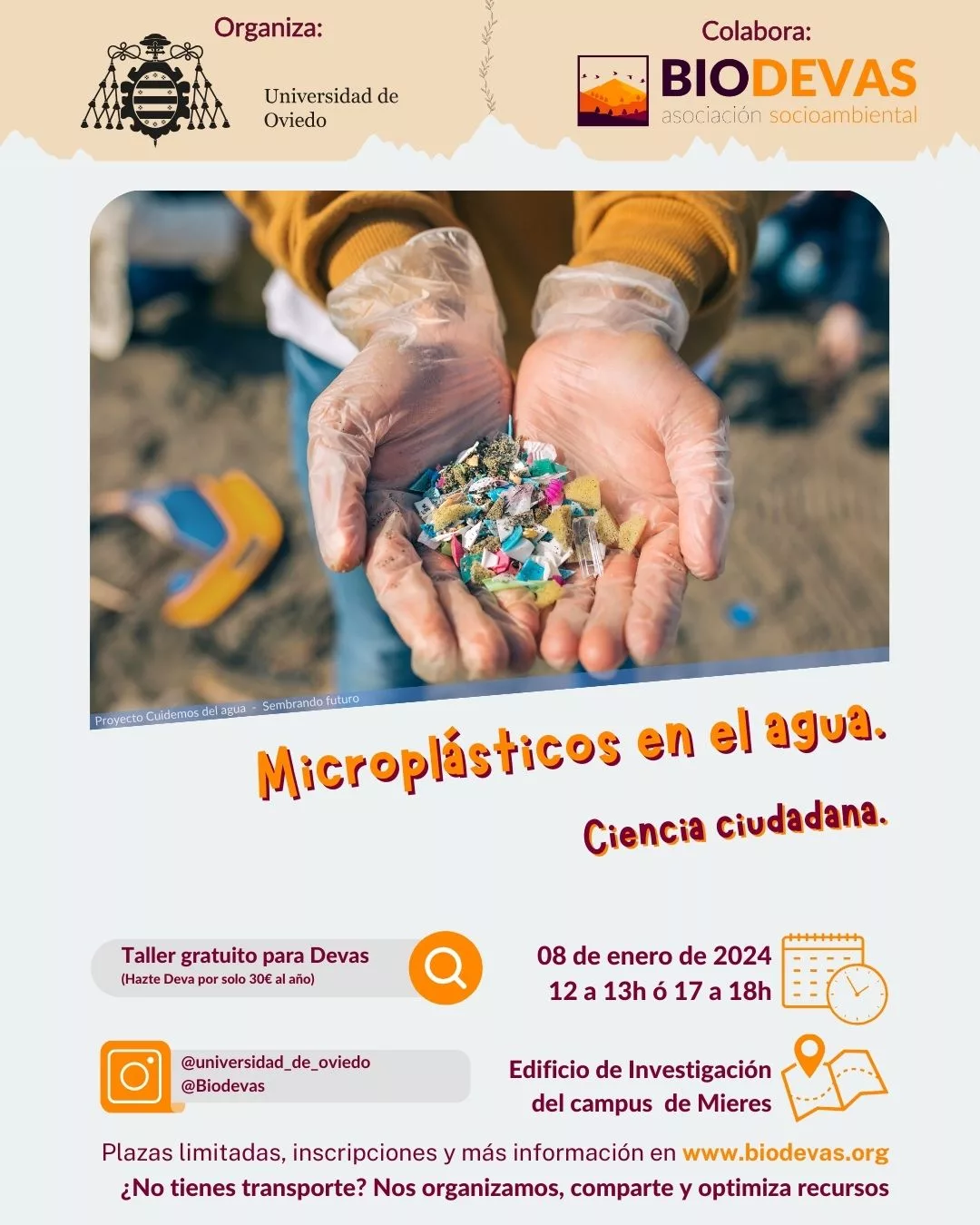 Taller de microplásticos. Ciencia por los ríos