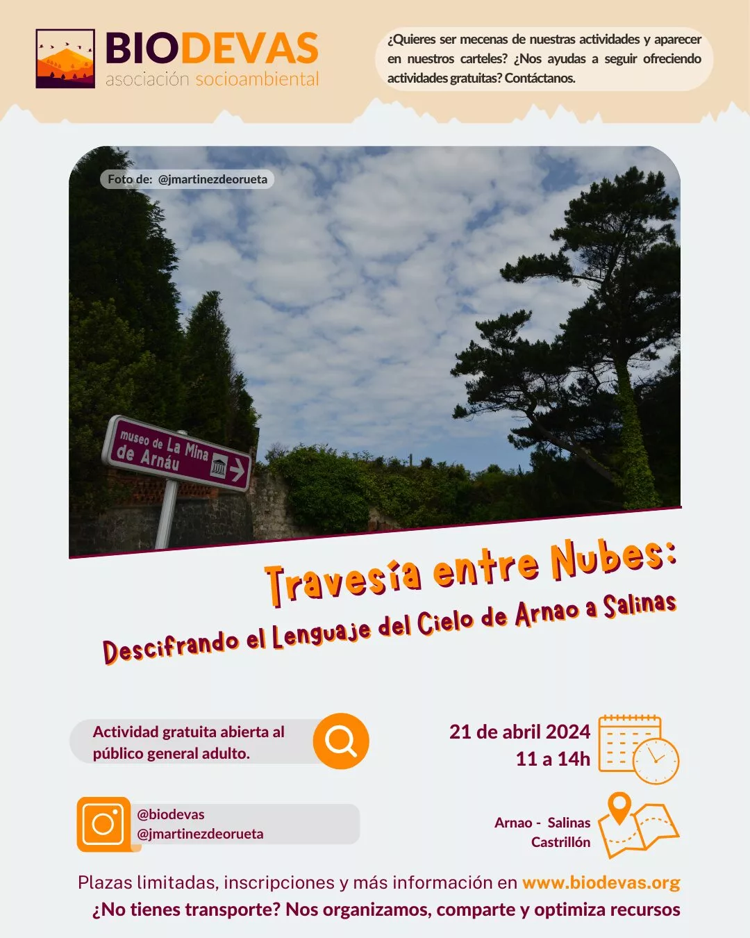 Travesía entre nubes.