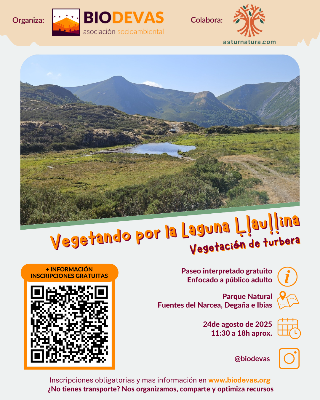 Vegetando por la Laguna Ḷḷauḷḷina. Vegetación de Turbera.