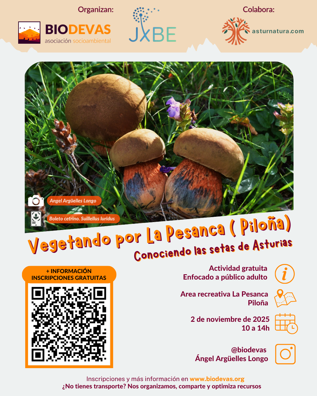 Vegetando por La Pesanca (Piloña) Conociendo las setas de Asturias