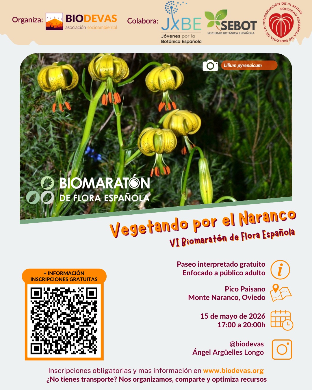 Vegetando por el Naranco – VI Biomaratón de Flora Española