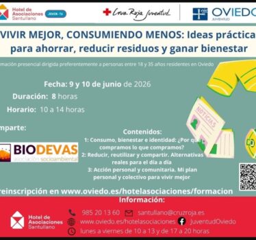 Juventud: vivir mejor, consumiendo menos — Curso sobre consumo responsable en Oviedo