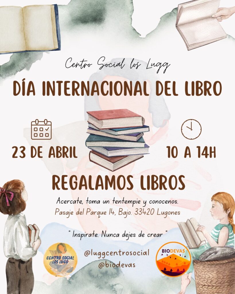 Jornada del Día del Libro en el Centro Social Los Lugg, en Lugones